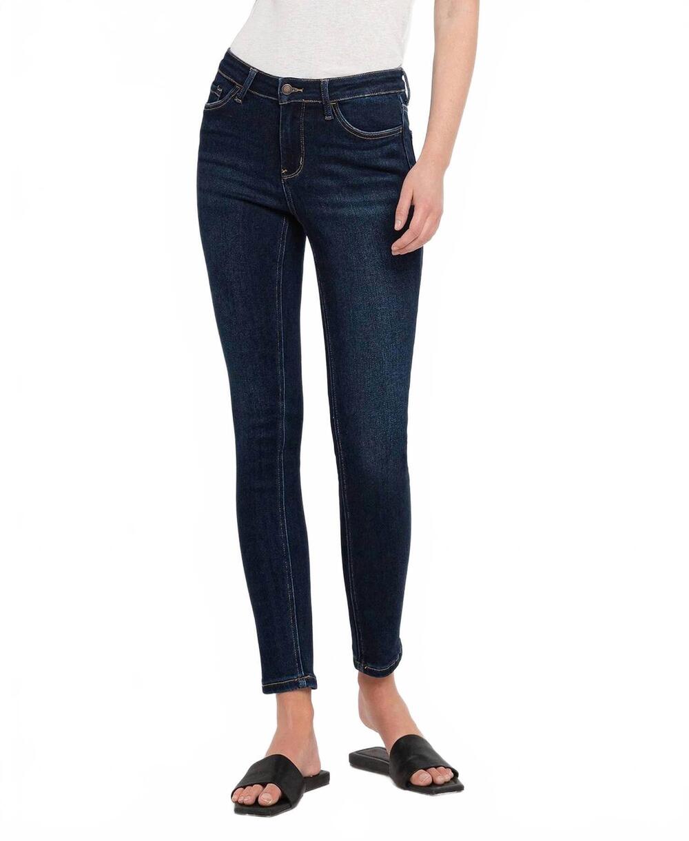 NEW VERVET BY FLYING MONKEY mid rise ankle skinny jeans in bullish
